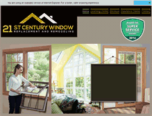 Tablet Screenshot of 21stcenturywindow.com